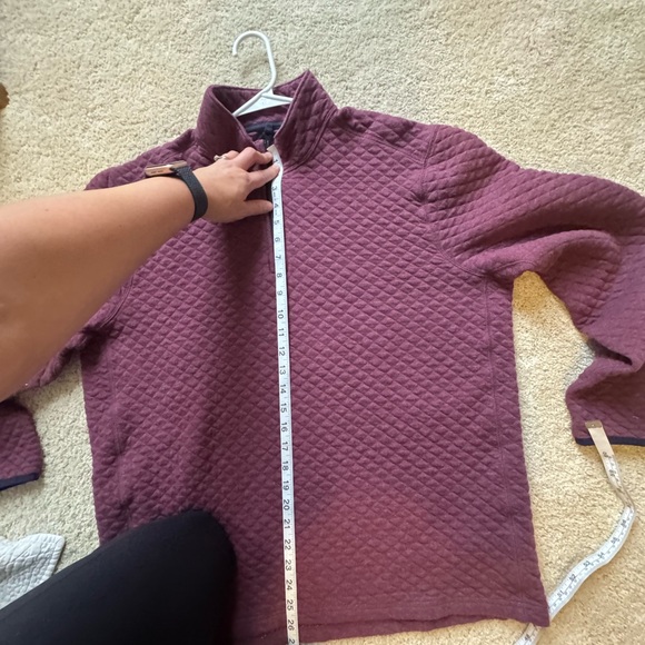 J Crew long sleeve shirt Authentic Fleece Quarter Zip Women’s XL 100% cotton - Picture 5 of 7